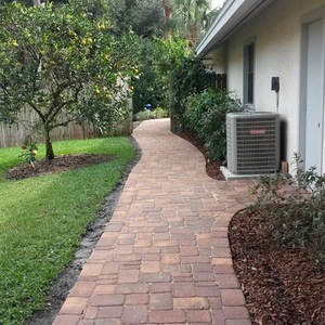 Side paver walkway