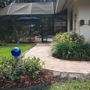 Rear paver walkway