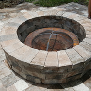 Firepit with homeowners insert