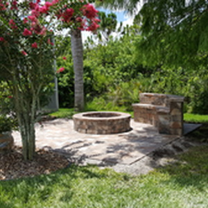 Paver patio and firepit