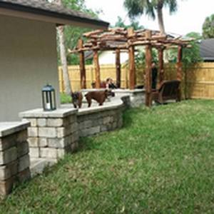 Retaining Wall and Pergola