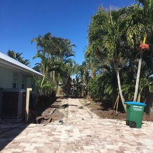 New paver driveway and paver walkway