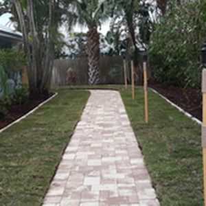 Side yard with new sod complete