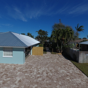 Arial view of driveway after