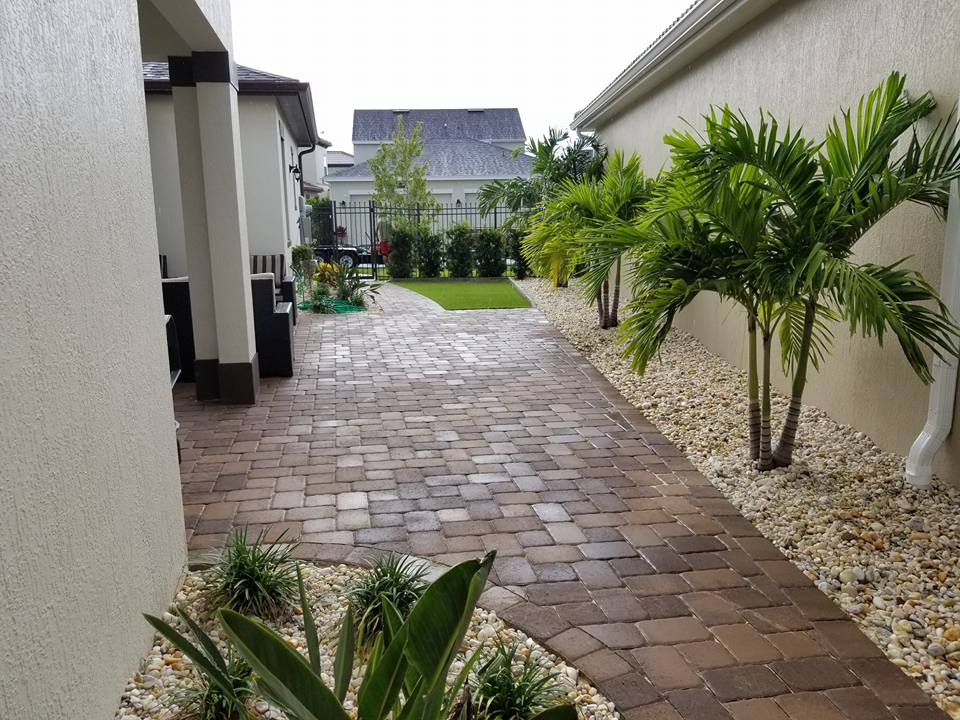 Outdoor Patio with Landscaping